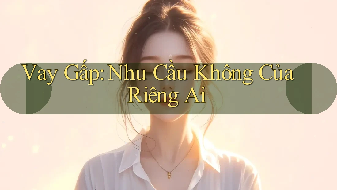 Vay Gấp: Nhu Cầu Không Của Riêng Ai Vay Gấp: Nhu Cầu Không Của Riêng Ai
